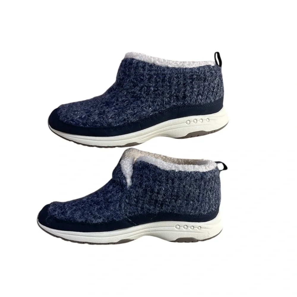 New Easy Spirit Navy Trippin Cozy Ankle Booties Size 11